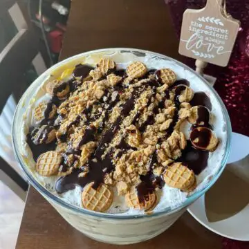 Unique chocolate peanut butter trifle