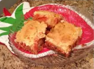 Tasty strawberry white chocolate blondies are tasty pieces for dessert or snack.