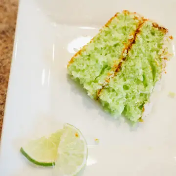 This fluffy and moist easy lime cake is toped with delicious cream cheese frosting.