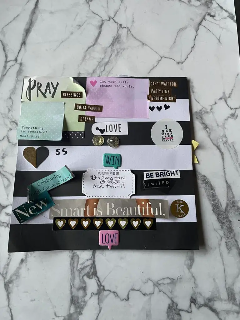 Vision board party sample