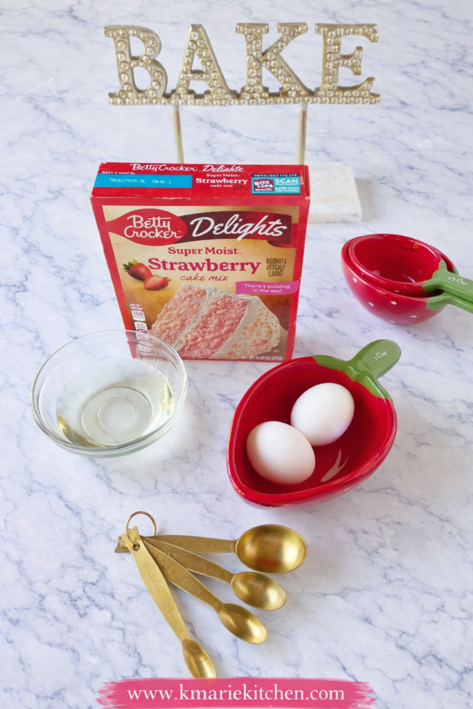 Strawberry Brownies ingredients: