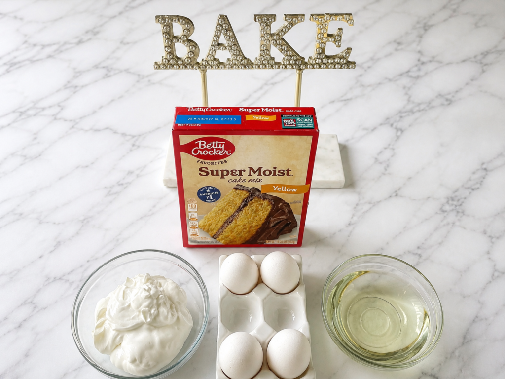 Honey Bun Cake with cake mix ingredients