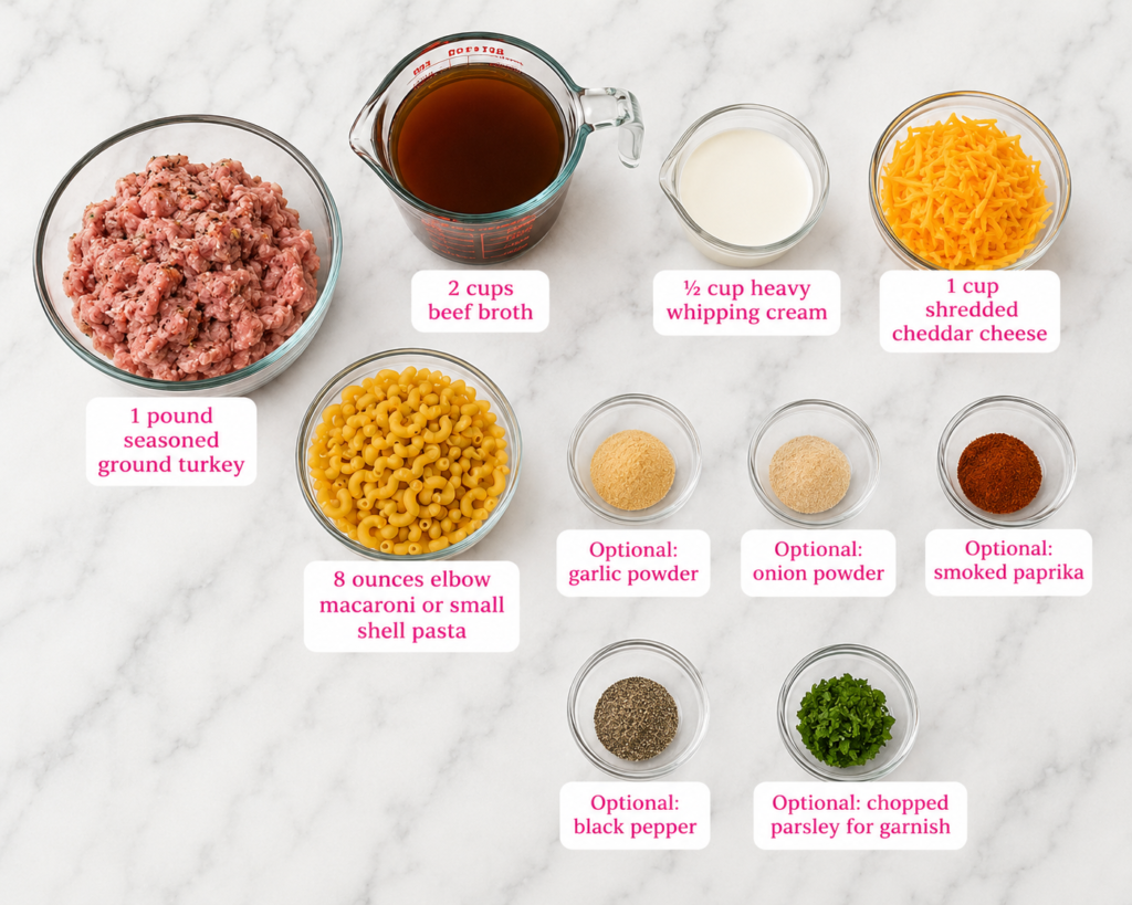 Ground Turkey Hamburger Helper Ingredients