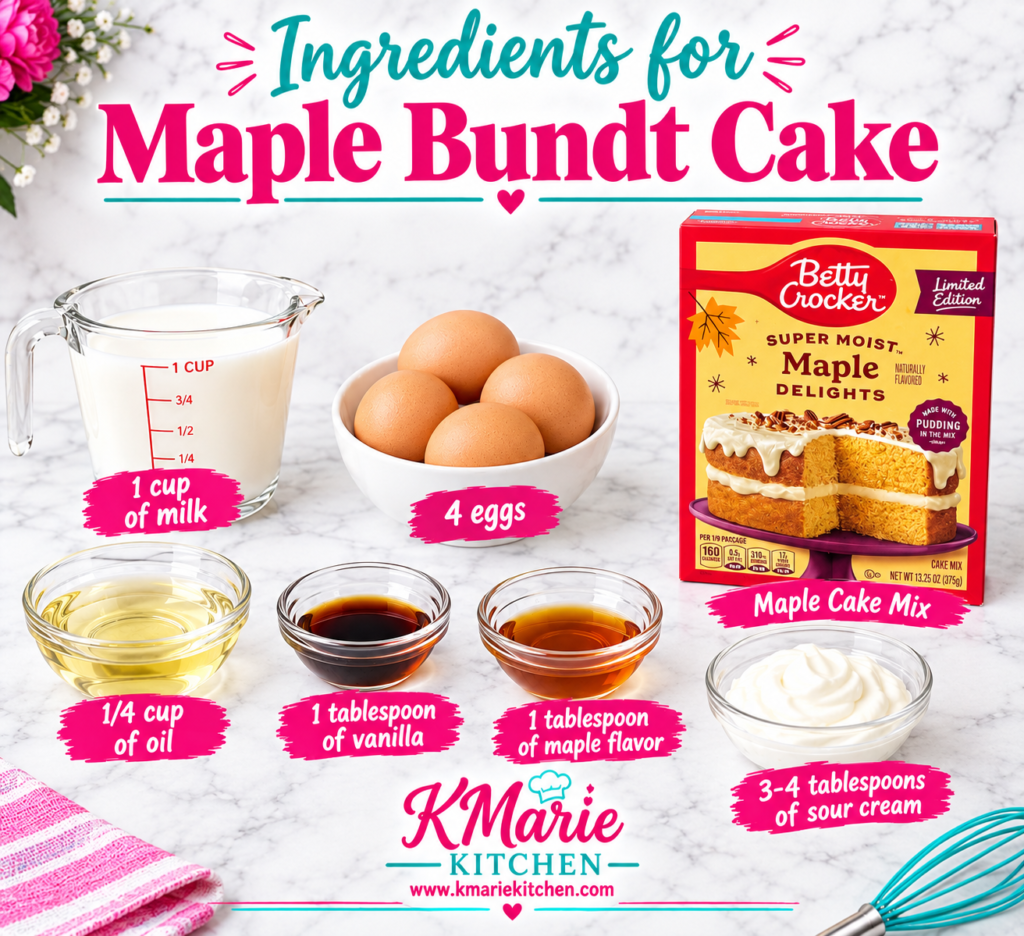 Maple Bundt Cake Ingredients
