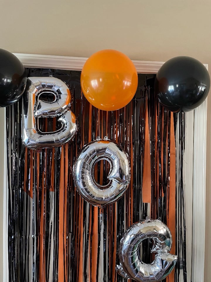Black and Orange Halloween Backdrop